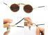 Gafas de sol retro steampunk redondas abatibles 1