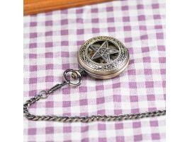 Reloj de bolsillo mecánico estrella de cinco puntas