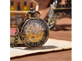 Reloj de bolsillo mecánico estrella de cinco puntas