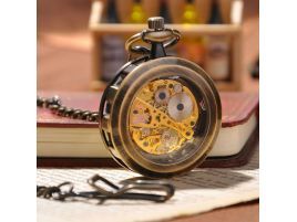 Reloj de bolsillo mecánico estrella de cinco puntas