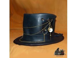 Sombrero de copa Steampunk de piel