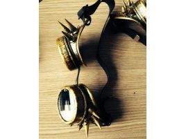 Steampunk heavy goggles, gafas de piloto