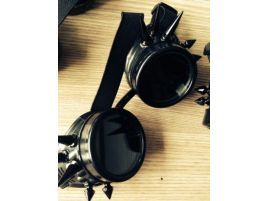 Steampunk heavy goggles, gafas de piloto