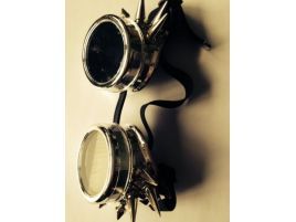 Steampunk heavy goggles, gafas de piloto