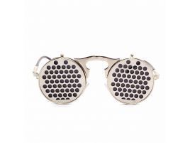 Gafas de sol retro steampunk redondas abatibles 1