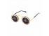 Gafas de sol retro steampunk redondas abatibles 2