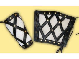 Brazales de cuero combinado con piel de oveja